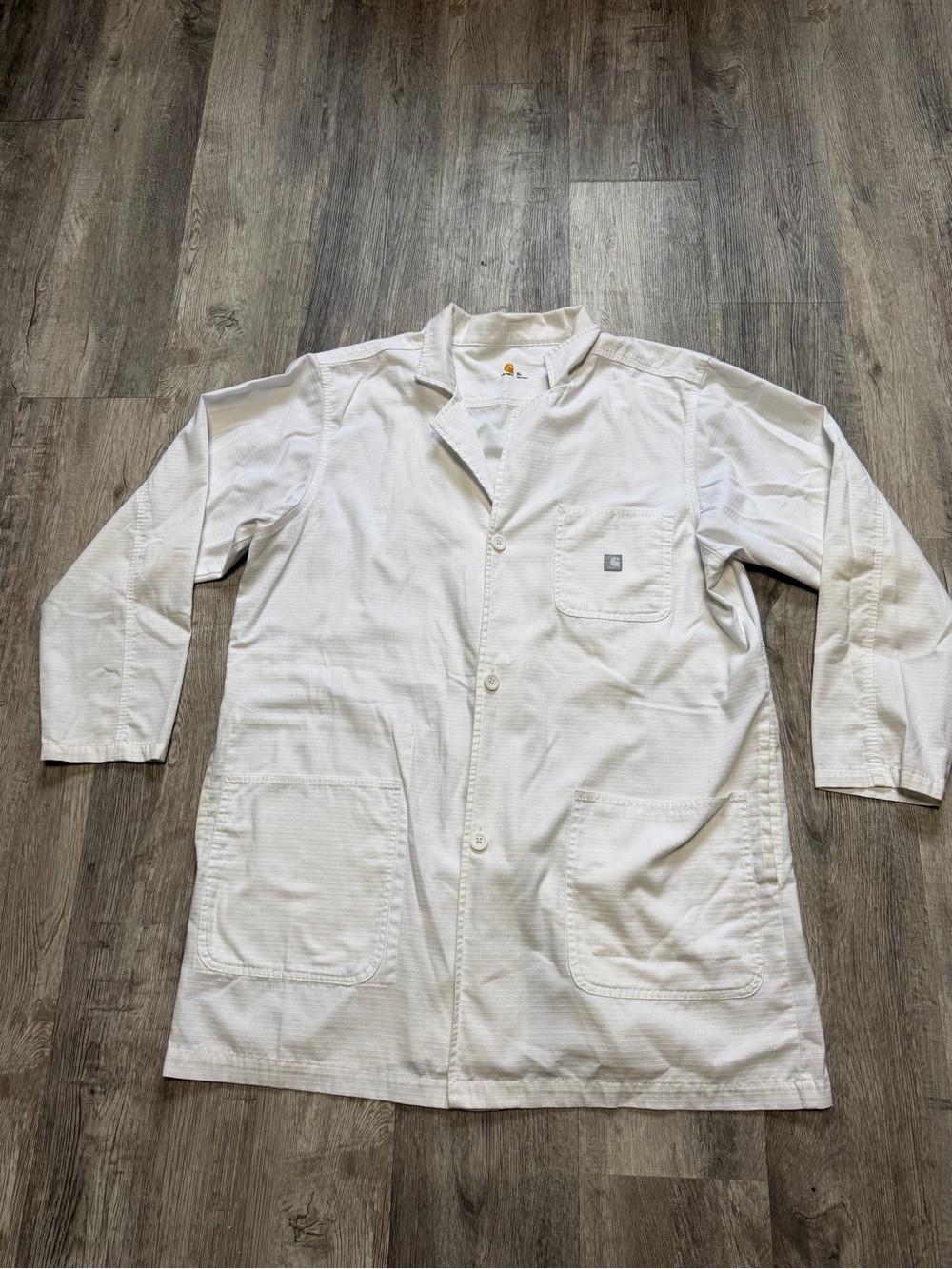 Carhartt White Lightweight Work Coat Shirt Jacket